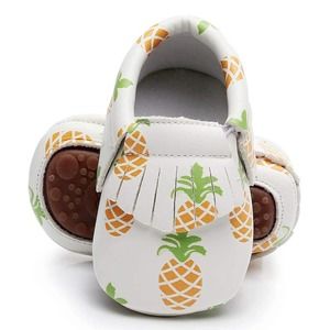 Vegan Baby Girls Fringes Nonskid Shoes Pineapple 12-18 Months